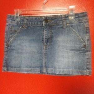 Miss Bison Blue Jean Mini Skirt Sz 7